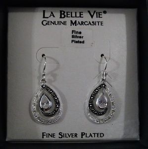 Marcasite Silver Plated Earrings